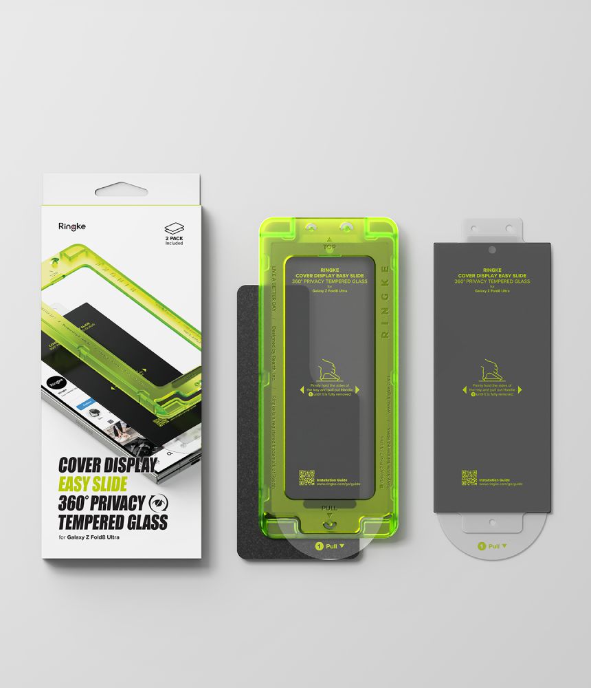 Ringke Easy Slide Privacy 360 -karkailulasi, 2 kpl, Samsung Galaxy Z Fold 8 Ultra -mallille