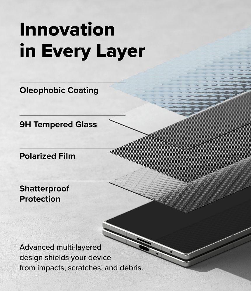 Ringke Easy Slide Privacy 360 -karkailulasi, 2 kpl, Samsung Galaxy Z Fold 8 Ultra -mallille