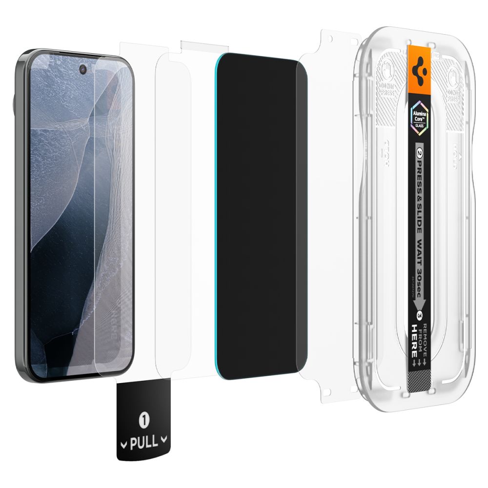 Spigen Glas.tR EZ Fit Pro HD Privacy -karkaistu lasi näytönsuojat (2 kpl) Pixel 9-11 Pro