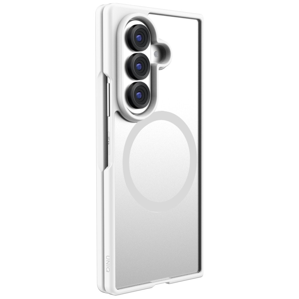Uniq Veren AF Magclick -latauskotelo Samsung Galaxy Z Flip 8:lle – valkoinen