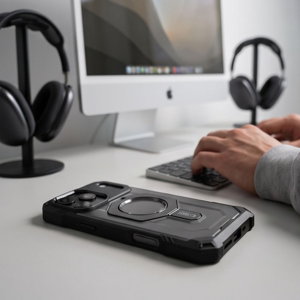 Tech-Protect MagForce MagSafe -suojakotelo iPhone 17 Pro / 18 Pro:lle – mattamusta
