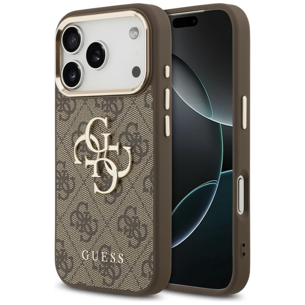Guess 4G Big 4G Classic -logokotelo iPhone 17 Pro Max / 18 Pro Max -ruskea ja kulta