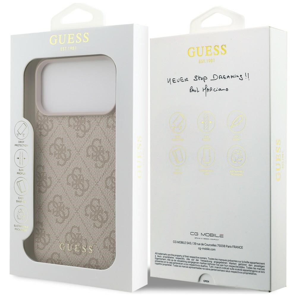 Guess 4G Classic -kotelo iPhone 17 Pro Max / 18 Pro Max - vaaleanpunainen