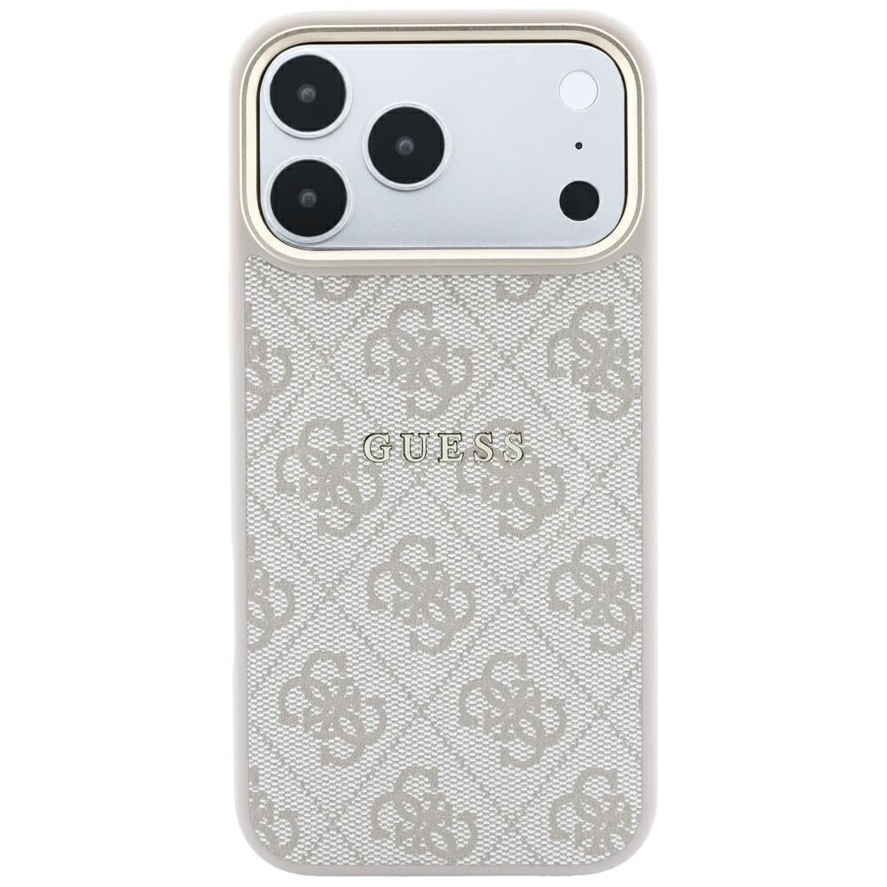Guess Embossed 4G Classic MagSafe -kotelo iPhone 17 Pro Maxille / 18 Pro Maxille – vaaleanpunainen
