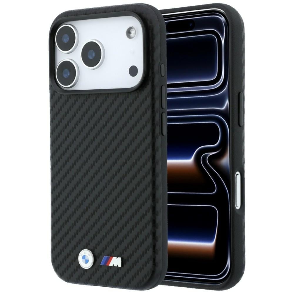 BMW M Carbon Metal -logoinen MagSafe-suojakotelo iPhone 17 Pro / 18 Pro - Musta
