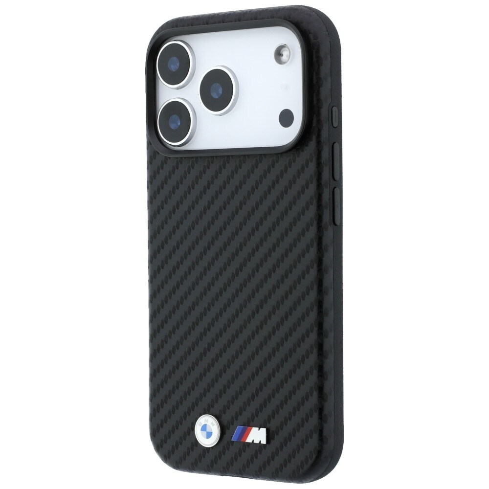 BMW M Carbon Metal -logoinen MagSafe-suojakotelo iPhone 17 Pro / 18 Pro - Musta