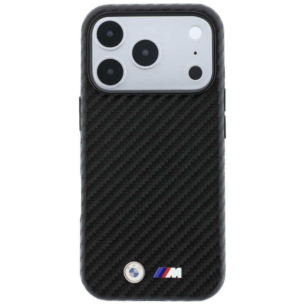 BMW M Carbon Metal -logoinen MagSafe-suojakotelo iPhone 17 Pro / 18 Pro - Musta