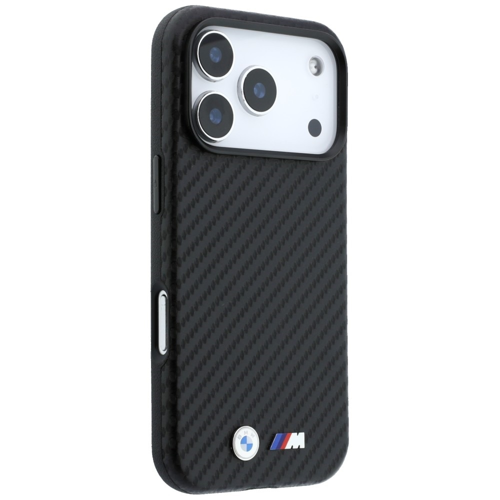 BMW M Carbon Metal -logoinen MagSafe-suojakotelo iPhone 17 Pro / 18 Pro - Musta