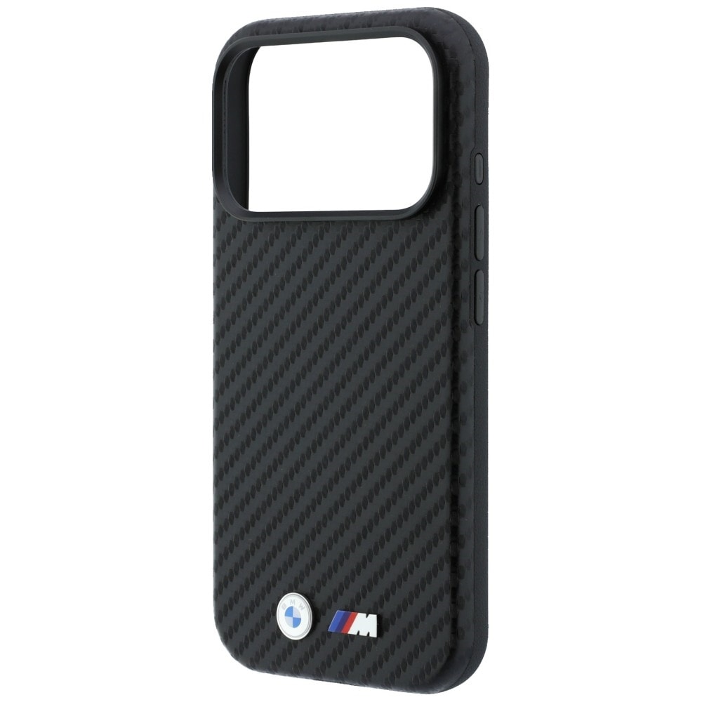 BMW M Carbon Metal -logoinen MagSafe-suojakotelo iPhone 17 Pro / 18 Pro - Musta