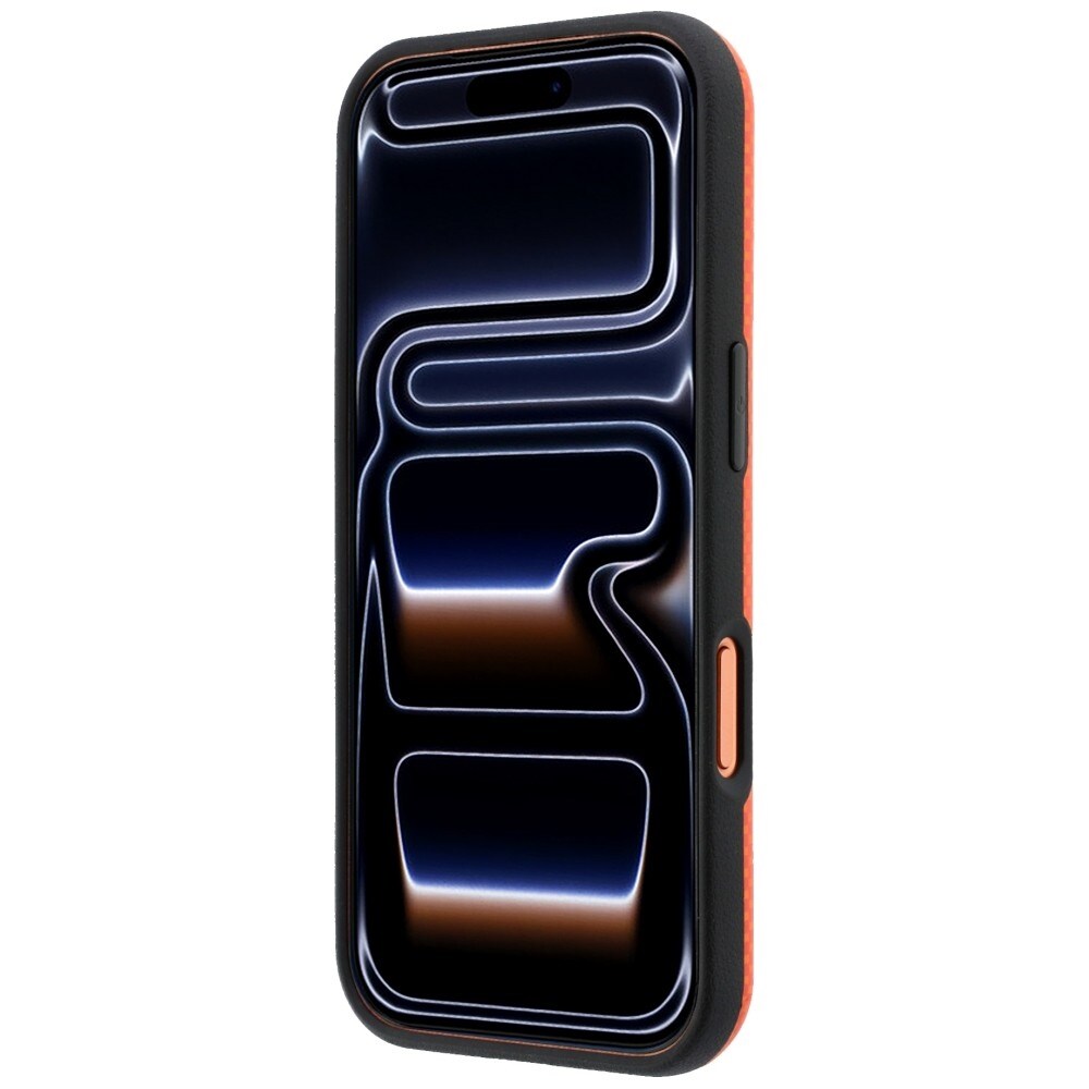 BMW M Quadrille Kevlar Metal Logo MagSafe -suojakotelo iPhone 17 Pro Max / 18 Pro Max - Oranssi