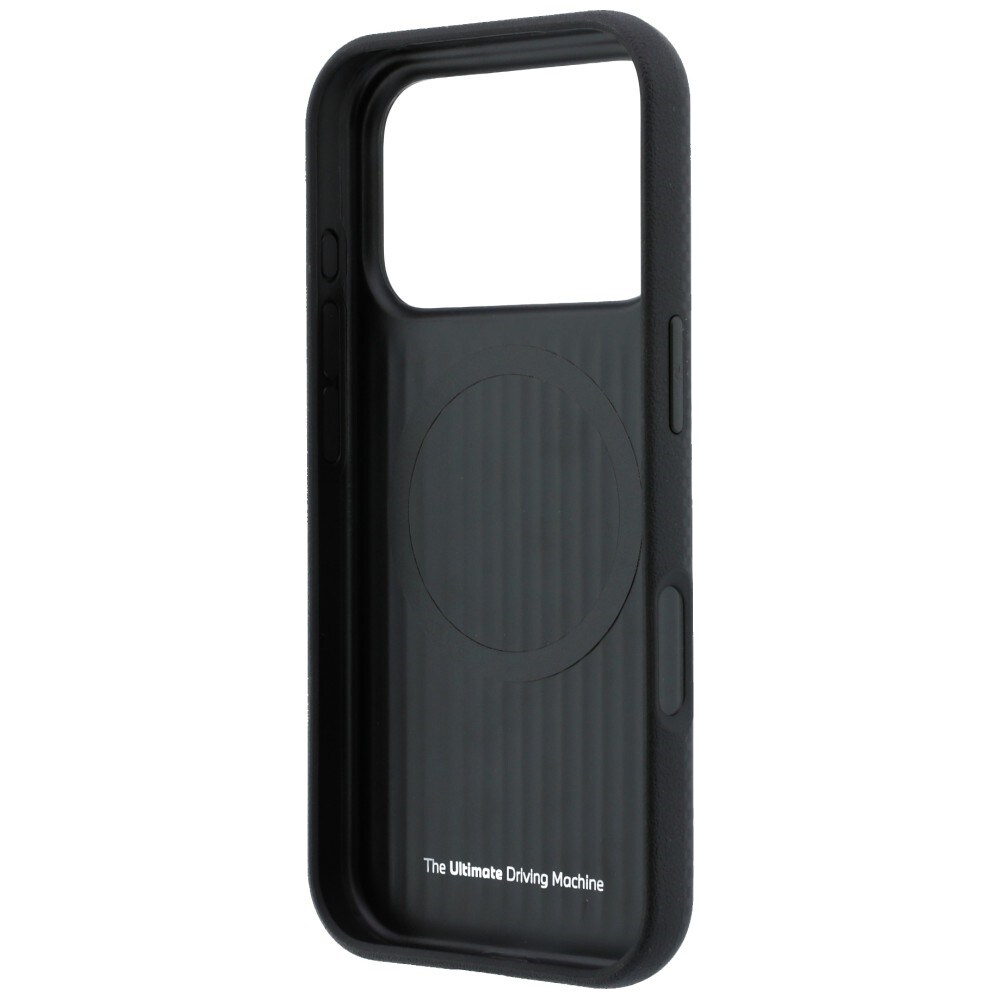 BMW M Quadrille Kevlar Tricolor & Metal Logo MagSafe -suojakotelo iPhone 17 Pro / 18 Pro - Musta