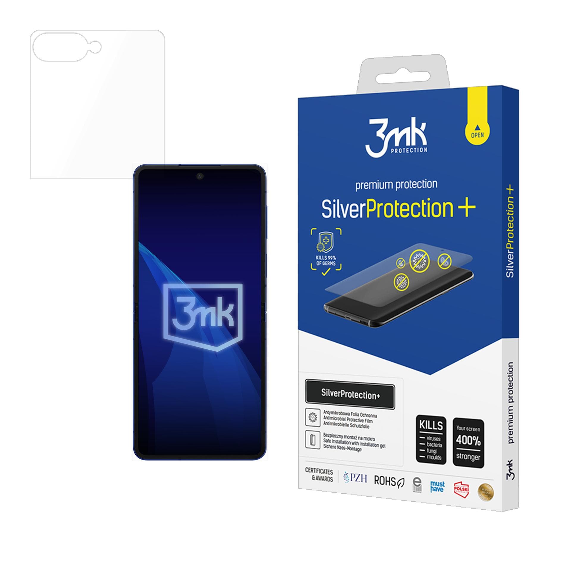 3mk SilverProtection+ -suojakalvo Samsung Galaxy Z Flip 8:lle