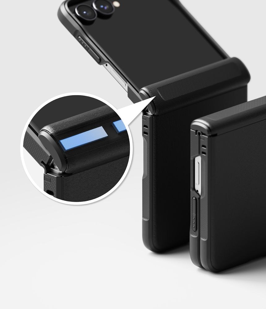 Ringke Onyx Flap -suojakotelo Samsung Galaxy Z Flip 8:lle – musta
