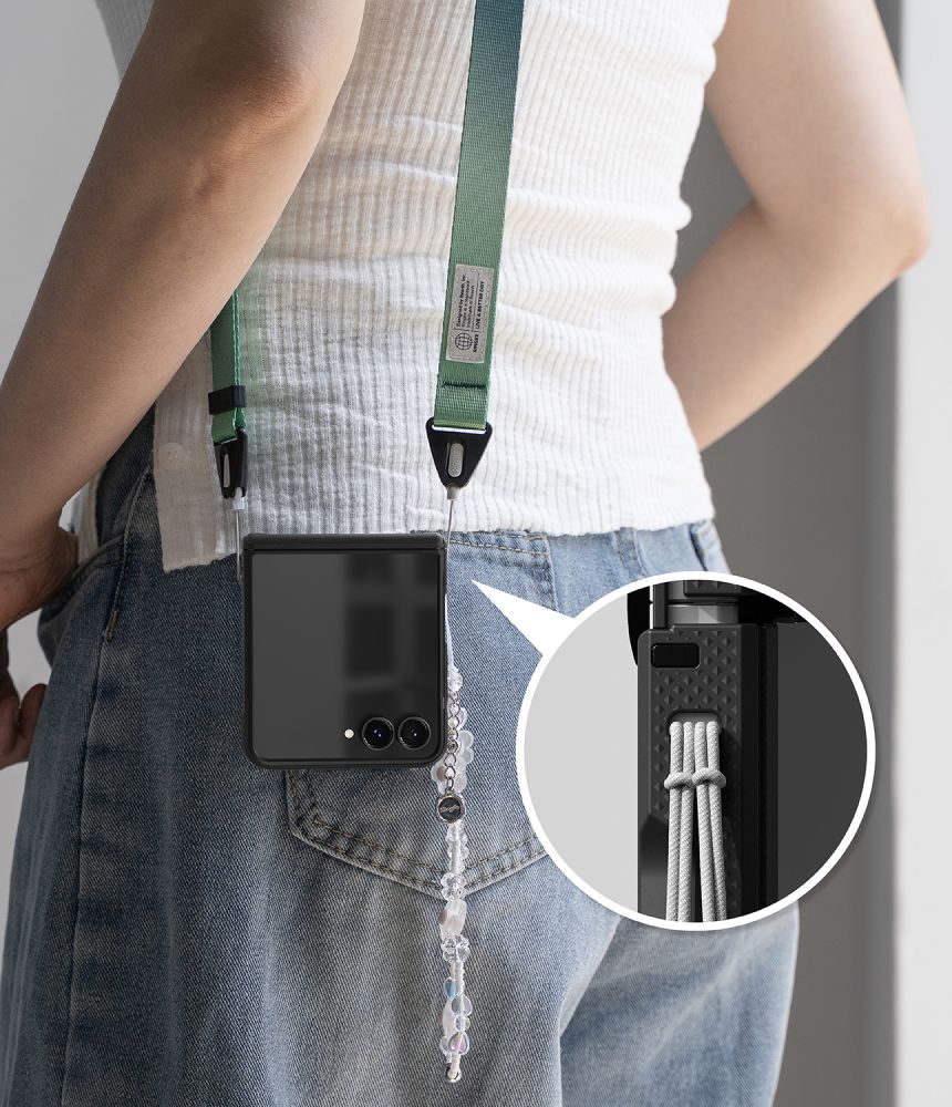 Ringke Onyx Flap -suojakotelo Samsung Galaxy Z Flip 8:lle – musta