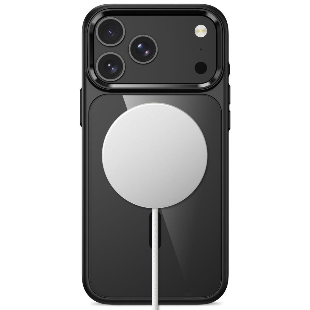 Tech-Protect Magmat Magsafe CC -suojakotelo iPhone 17 Pro / 18 Pro - Läpinäkyvä musta