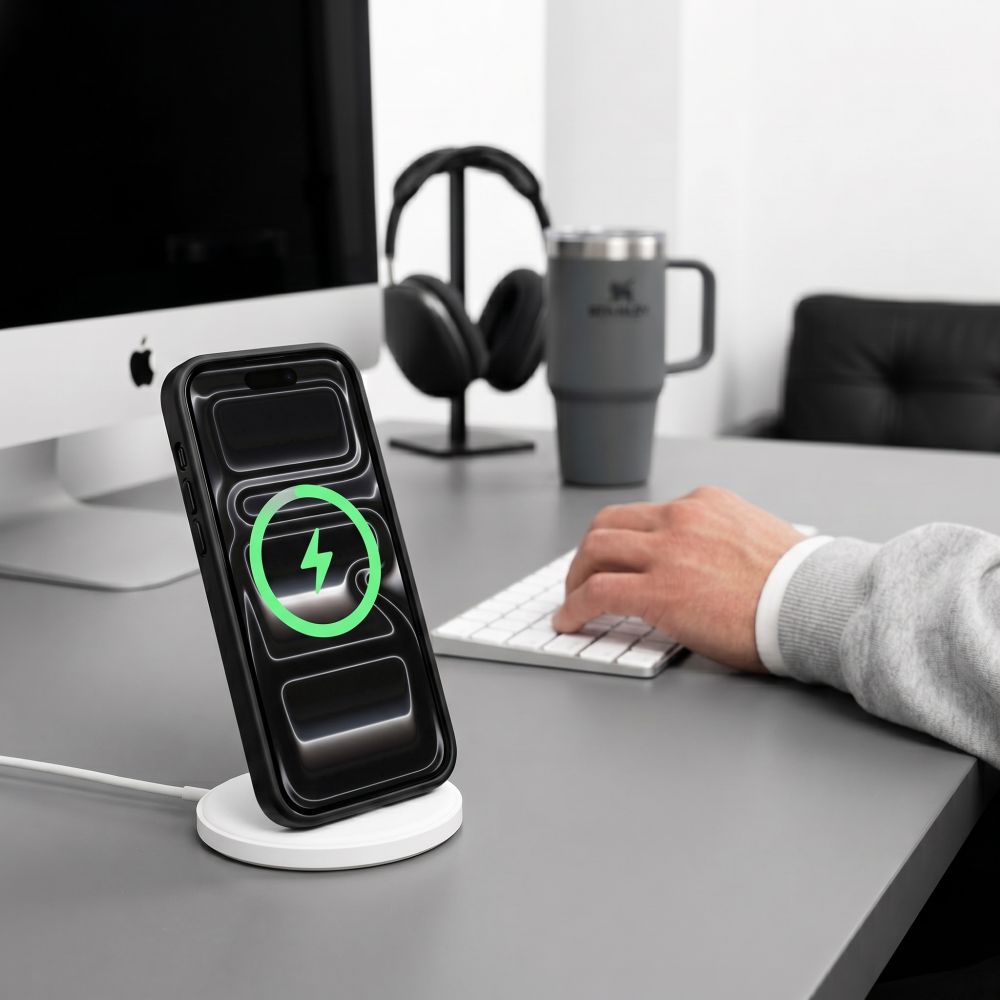Tech-Protect Magmat Magsafe CC -suojakotelo iPhone 17 Pro / 18 Pro - Läpinäkyvä musta