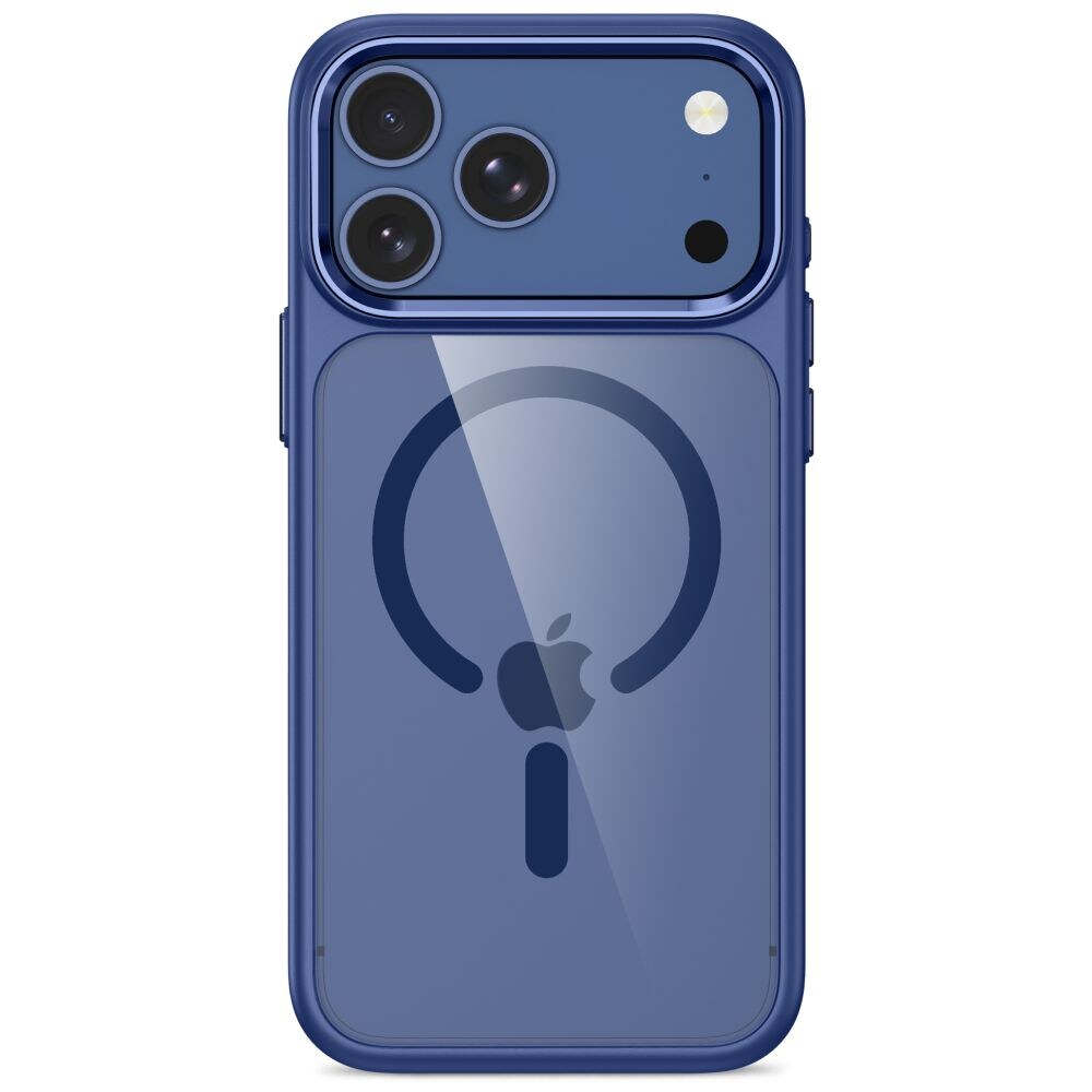 Tech-Protect Magmat MagSafe CC -suojakotelo iPhone 17/18 Pro Max - Läpinäkyvä tummansininen