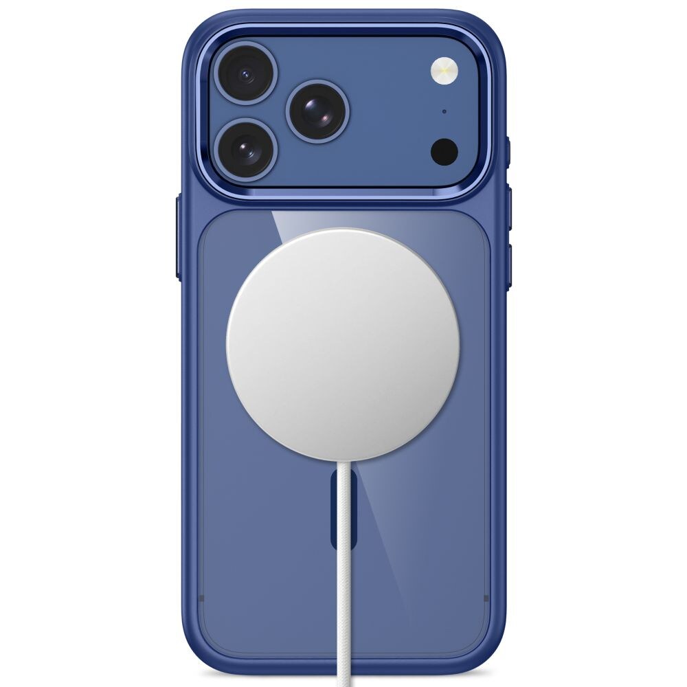 Tech-Protect Magmat MagSafe CC -suojakotelo iPhone 17/18 Pro Max - Läpinäkyvä tummansininen
