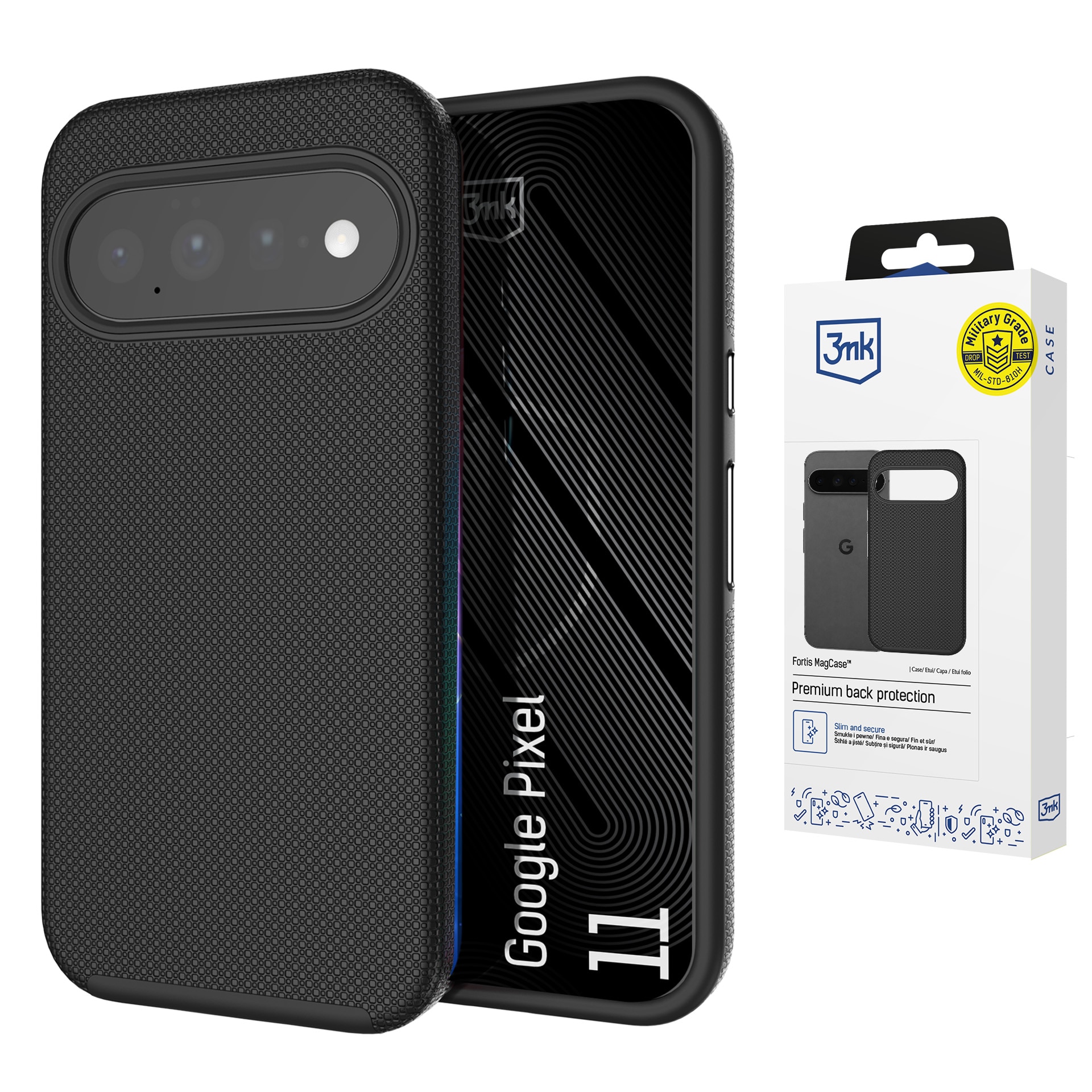 3mk Fortis MagCase Google Pixel 11:lle – musta