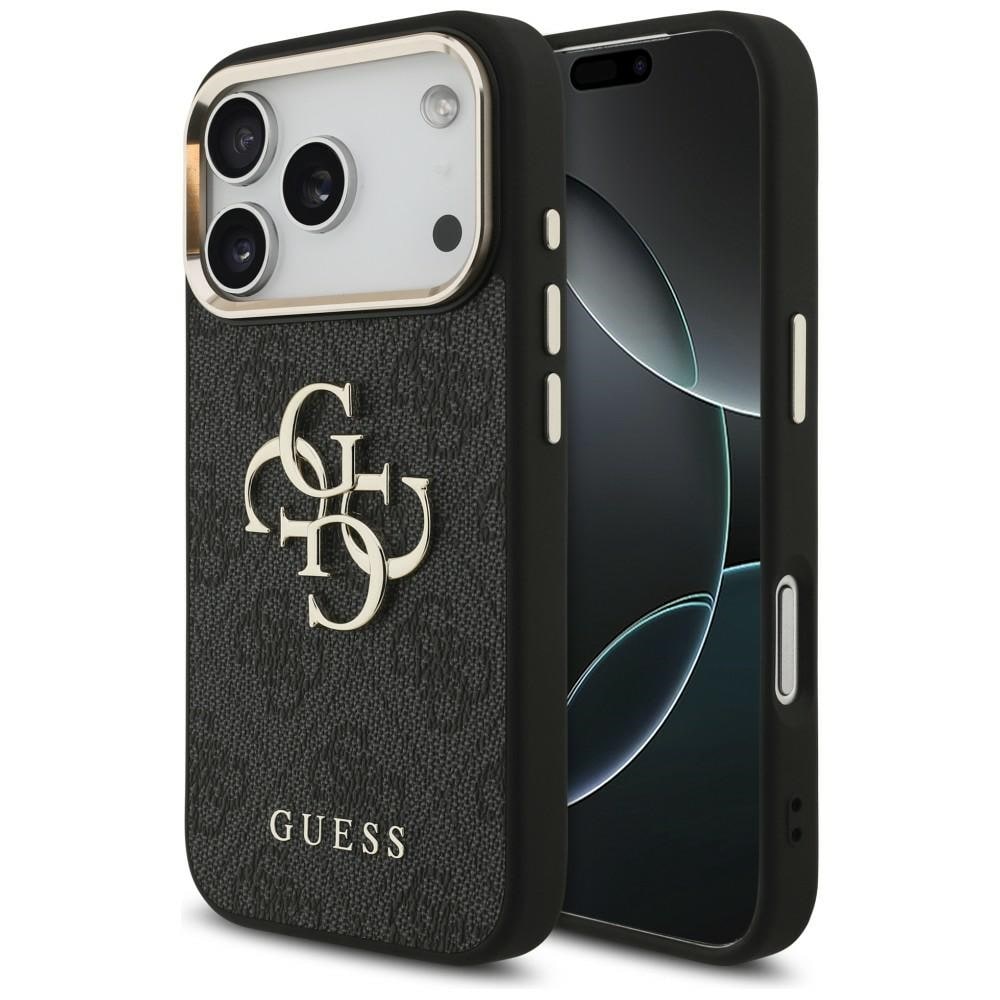 Guess 4G Big 4G Classic -logokotelo iPhone 17 Pro / 18 Pro - Musta ja kulta