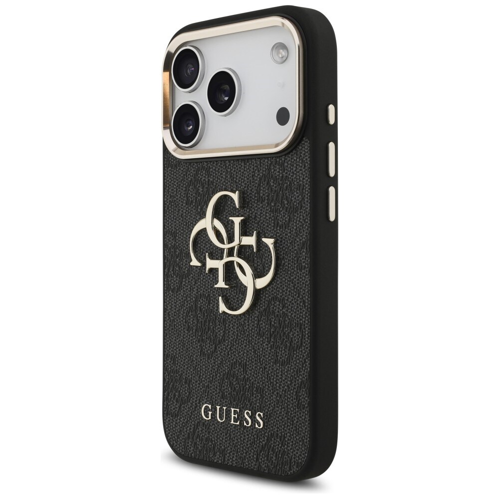 Guess 4G Big 4G Classic -logokotelo iPhone 17 Pro / 18 Pro - Musta ja kulta