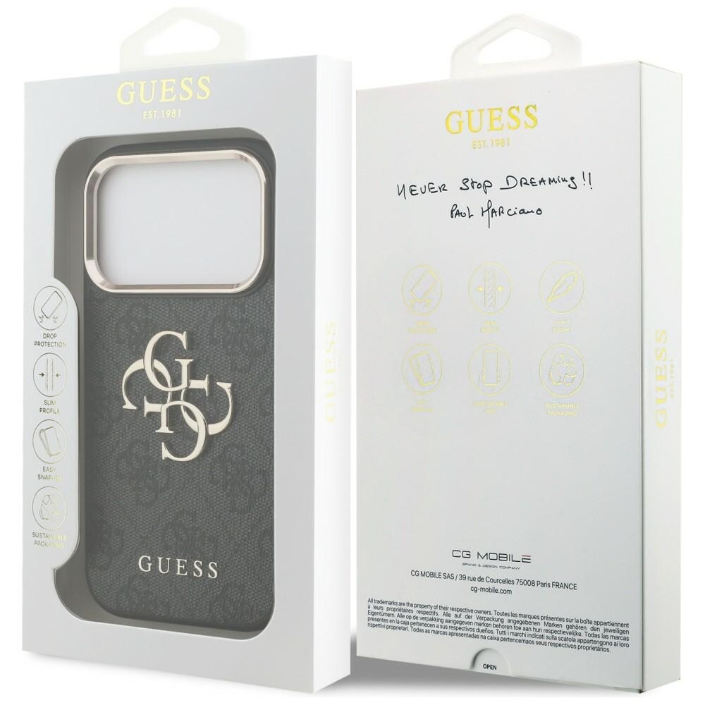 Guess 4G Big 4G Classic -logokotelo iPhone 17 Pro / 18 Pro - Musta ja kulta