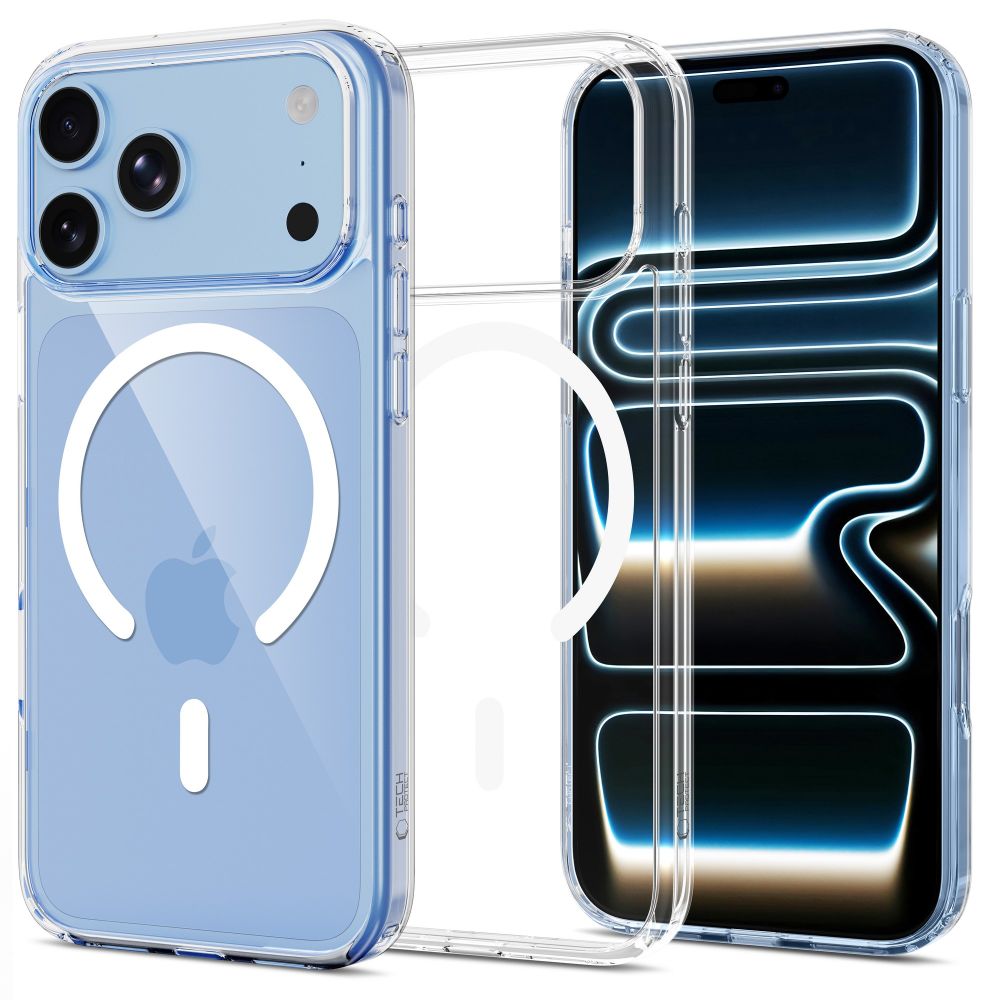 Tech-Protect FlexAir Hybrid MagSafe -suojakotelo iPhone 17 Pro Maxille / 18 Pro Maxille – läpinäkyvä