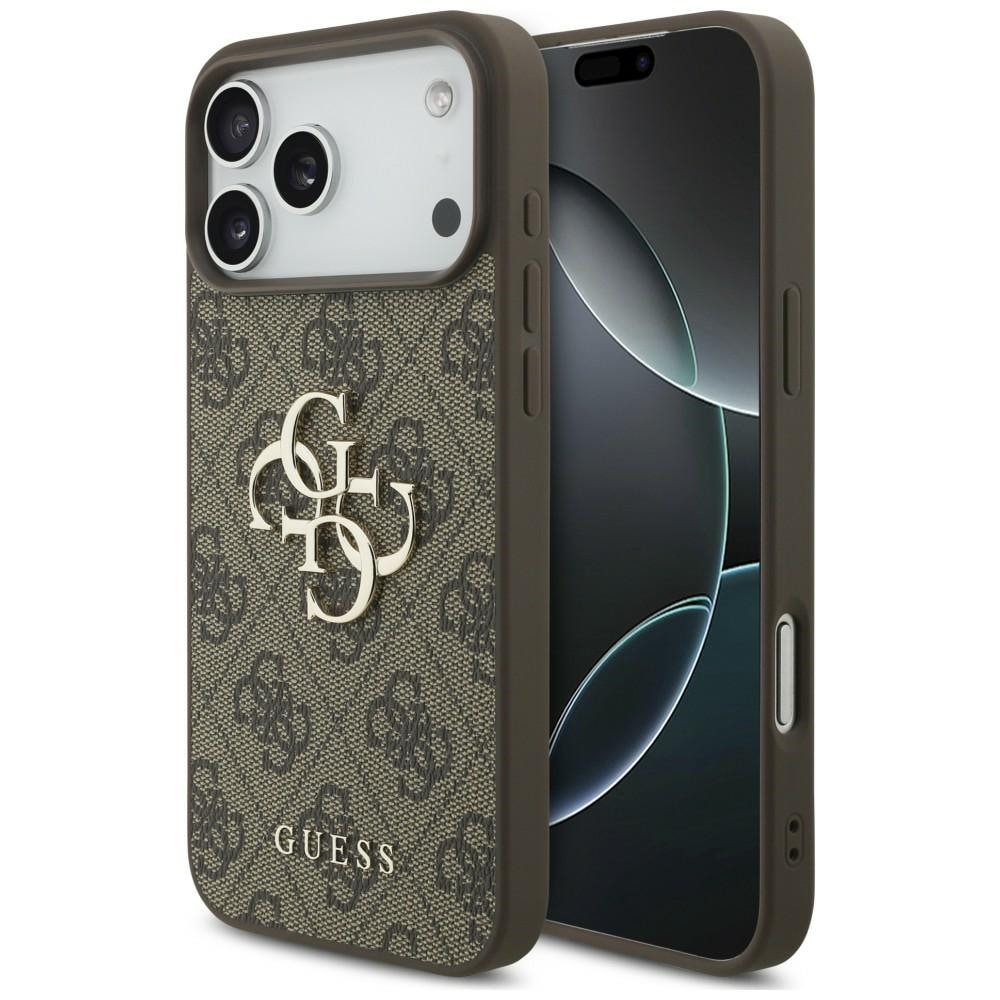 Guess 4G -kotelo, jossa iso logo, iPhone 17 Pro / 18 Pro - Ruskea