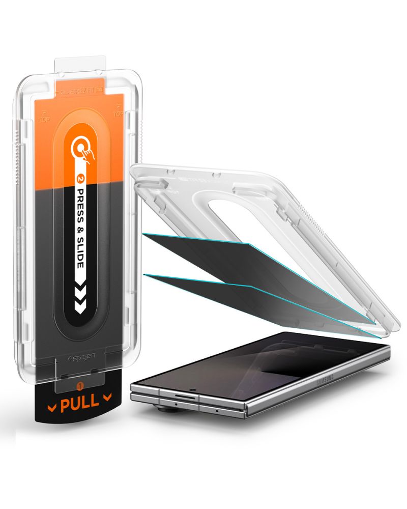 Spigen Glas.tR EZ Fit Pro HD Privacy -karkaistu lasi, 2 kpl, Samsung Galaxy Z Fold 7/8 Ultra