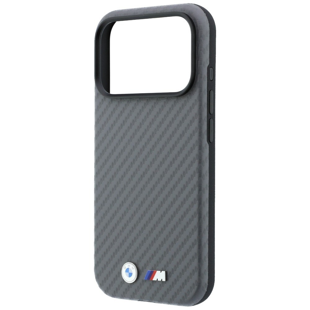 BMW M Carbon Metal -logoinen MagSafe-kotelo iPhone 17 Pro / 18 Pro - harmaa
