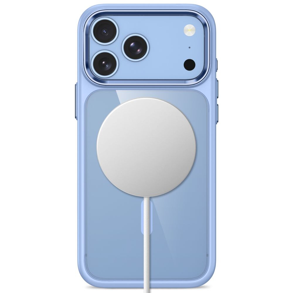 Tech-Protect Magmat MagSafe CC -suojakotelo iPhone 17/18 Pro Max - läpinäkyvä vaaleansininen