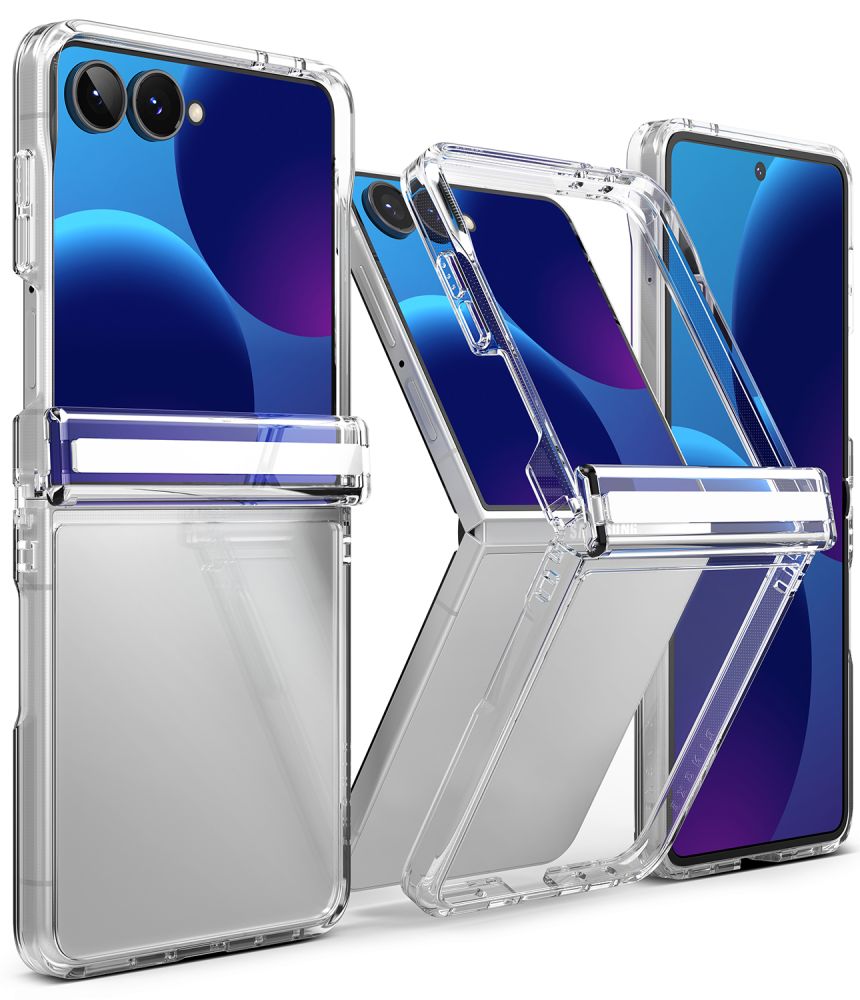 Ringke Fusion Flap -kotelo Samsung Galaxy Z Flip 8:lle – läpinäkyvä