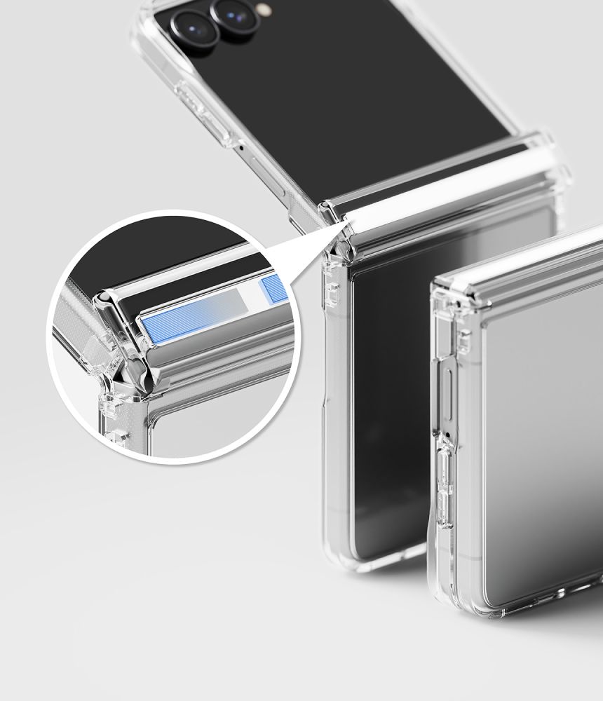Ringke Fusion Flap -kotelo Samsung Galaxy Z Flip 8:lle – läpinäkyvä