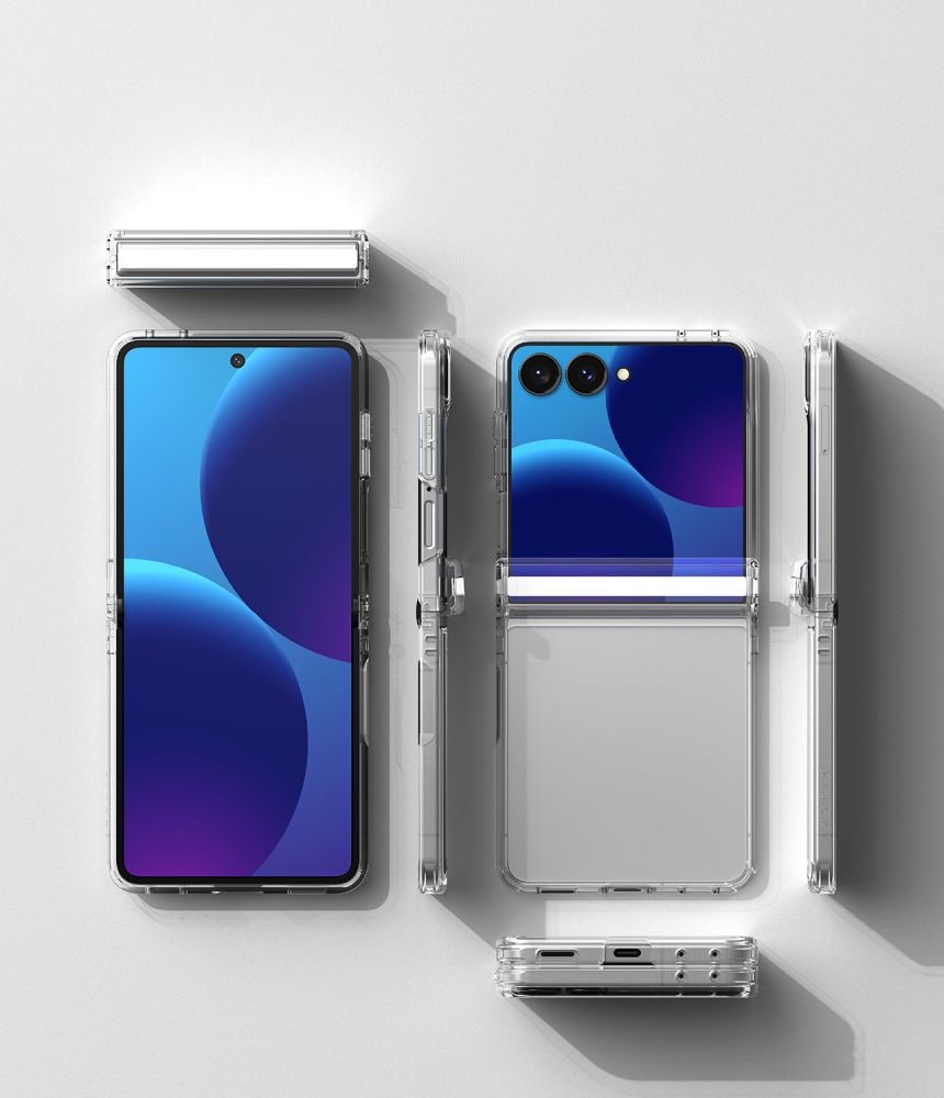 Ringke Fusion Flap -kotelo Samsung Galaxy Z Flip 8:lle – läpinäkyvä