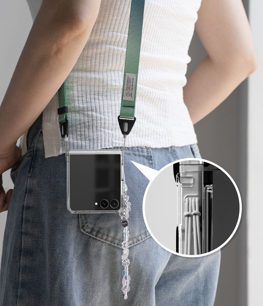 Ringke Fusion Flap -kotelo Samsung Galaxy Z Flip 8:lle – läpinäkyvä