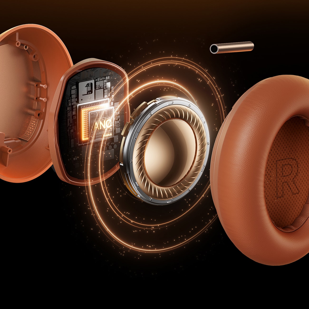 Baseus Inspire XH1 Sound by Bose ANC Dolby Audio -langattomat kuulokkeet, väri: Starry Heat