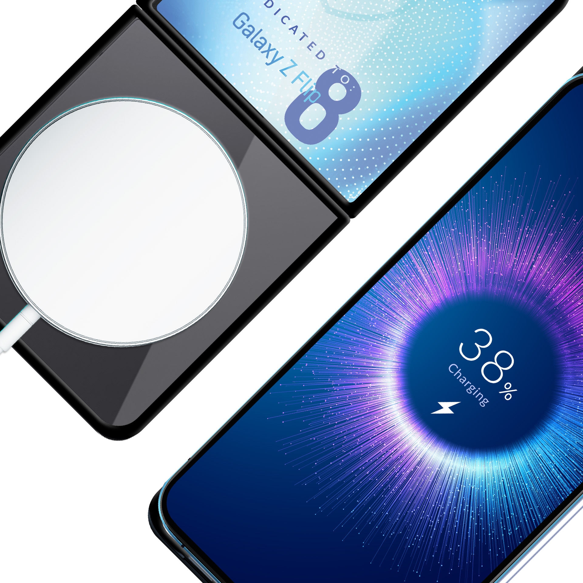 3mk Satin Armor Case+ Flip -kotelo Samsung Galaxy Z Flip 8:lle – läpinäkyvä