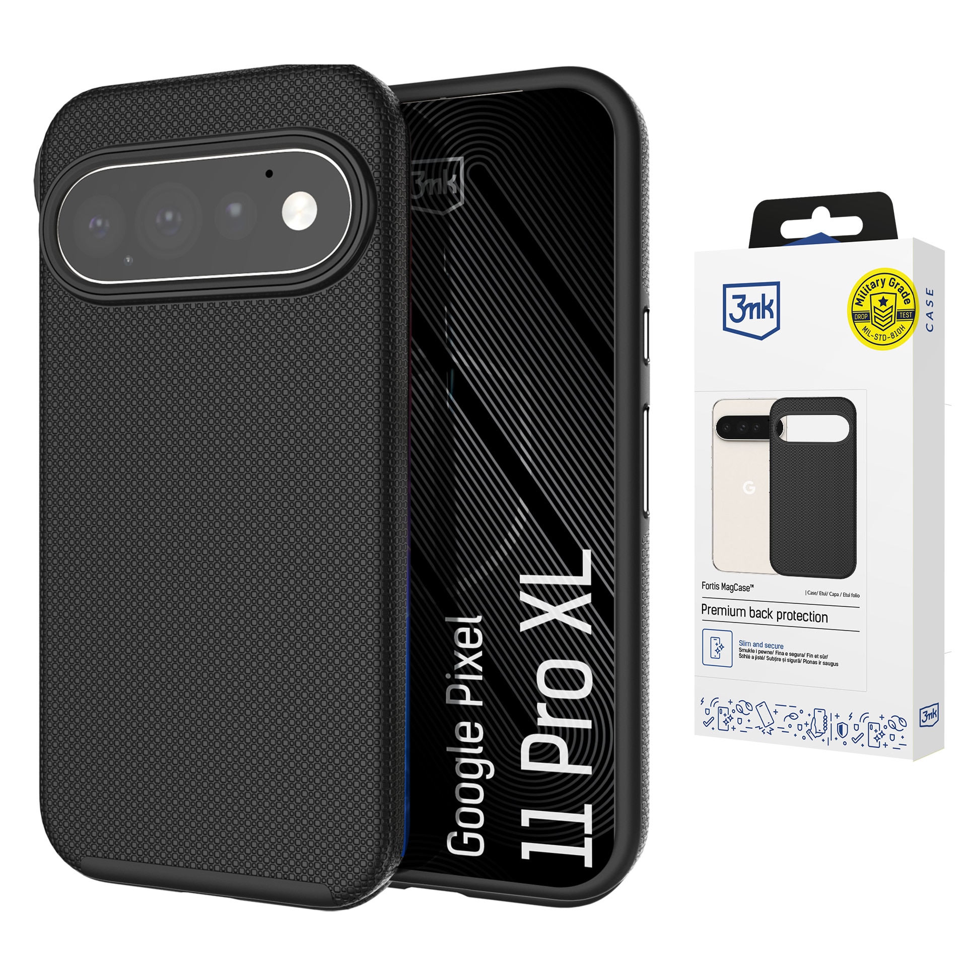3mk Fortis MagCase Google Pixel 11 Pro XL:lle – musta