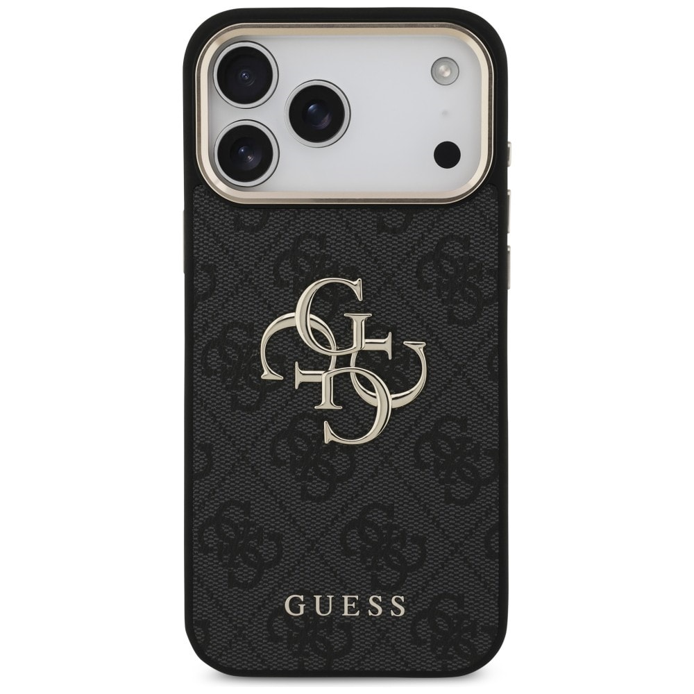 Guess 4G Big 4G Classic -logokotelo iPhone 17 Pro Max / 18 Pro Max - Musta ja kulta