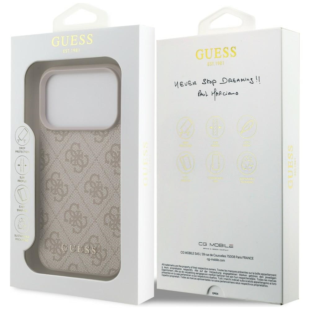 Guess 4G Classic -suojakotelo iPhone 17 Pro / 18 Pro - vaaleanpunainen