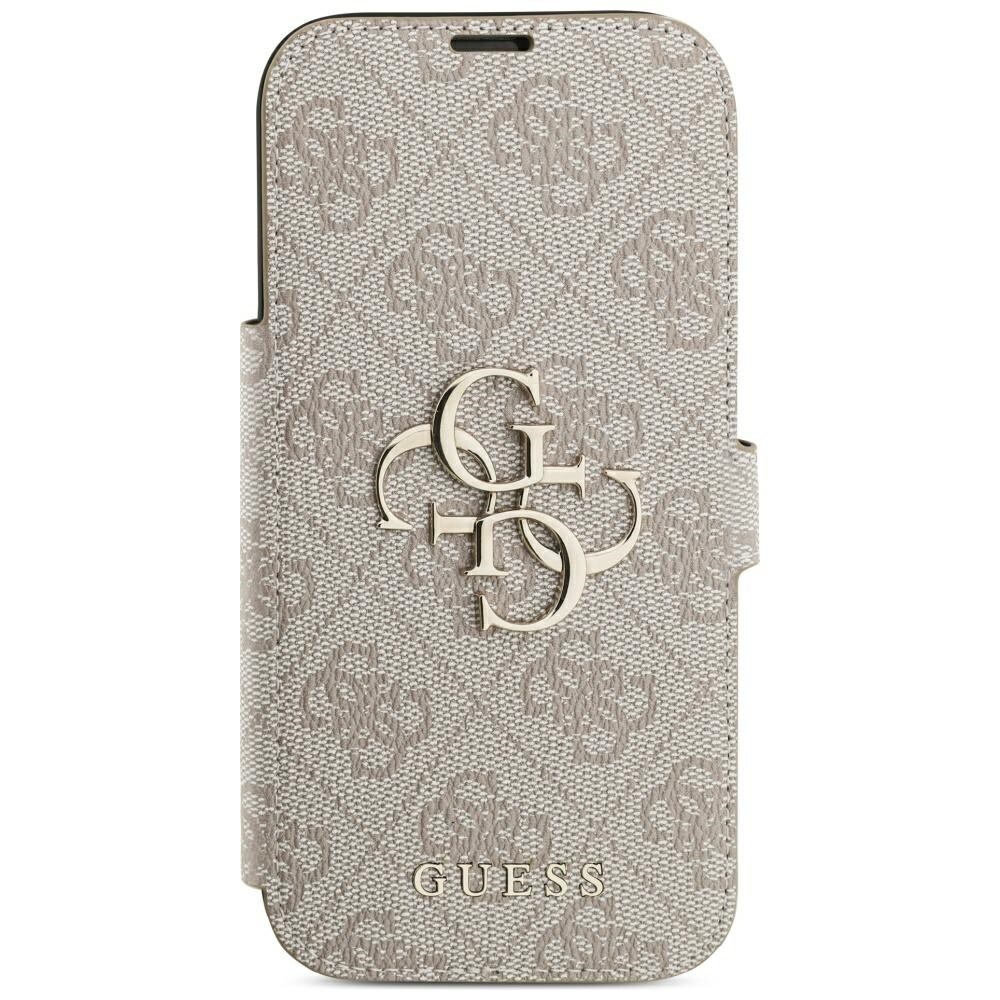 Guess Book 4G -metallilogokotelo iPhone 18 Pro / 17 Pro - vaaleanpunainen