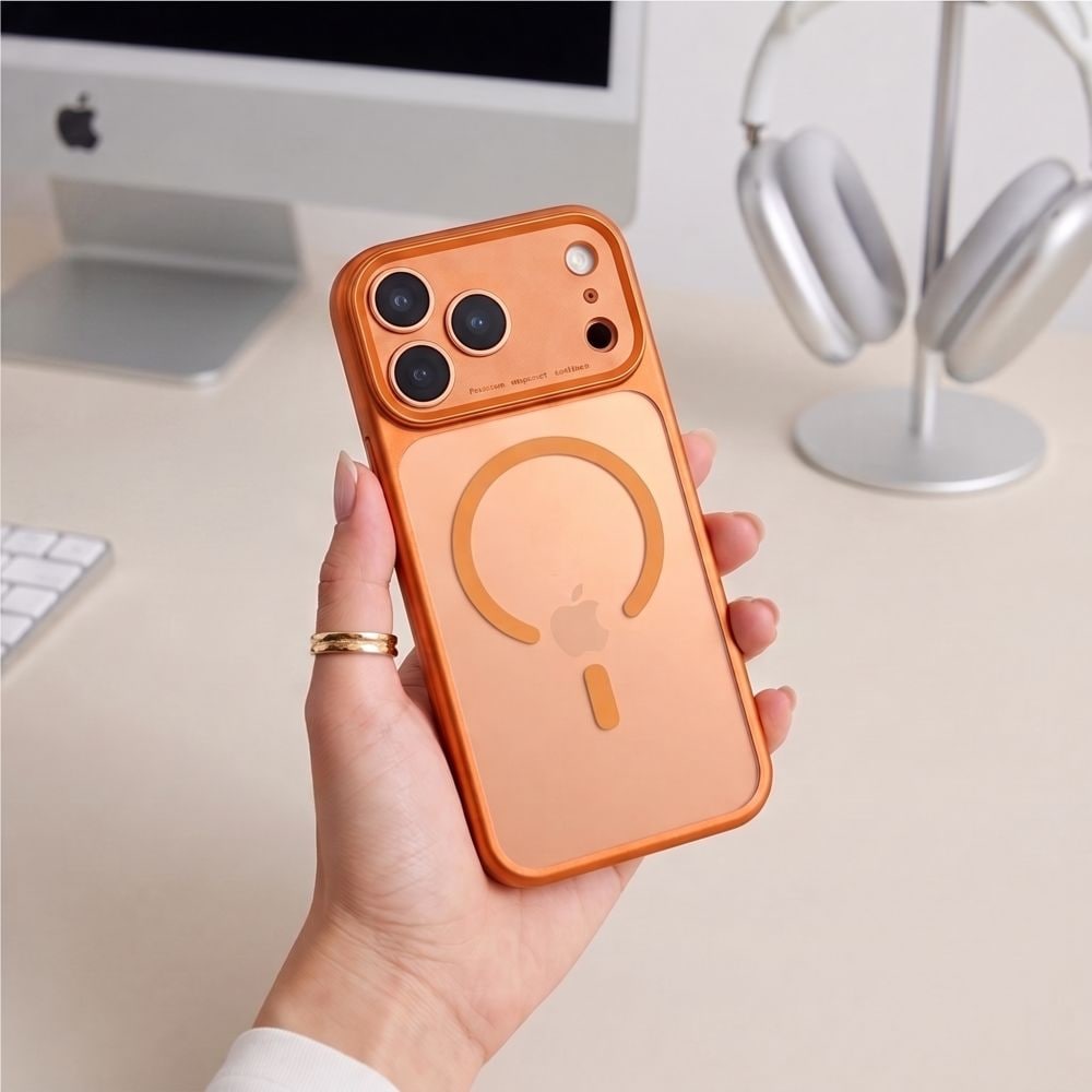 Tech-Protect MagPrime MagSafe CC -kotelo iPhone 18 Pro / 17 Pro - mattapintainen oranssi