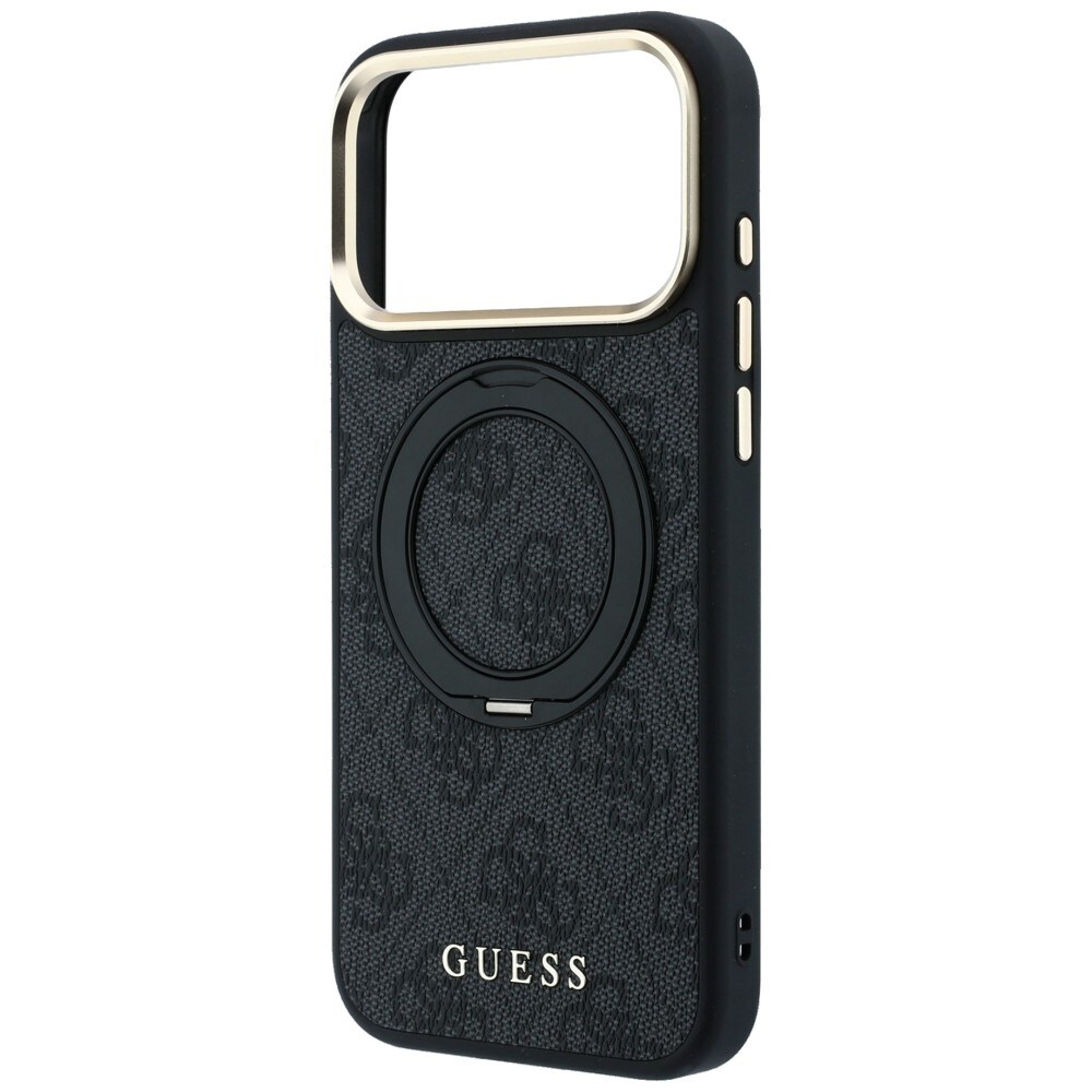 Guess Ring Stand 360 4G Classic Logo MagSafe -kotelo iPhone 17 Pro / 18 Pro - Musta