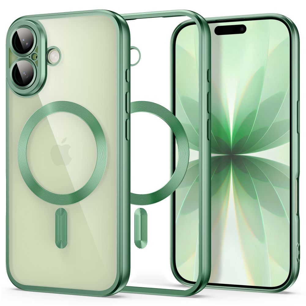 Tech-Protect MagFlex -suojakotelo iPhone 17:lle – mattavihreä