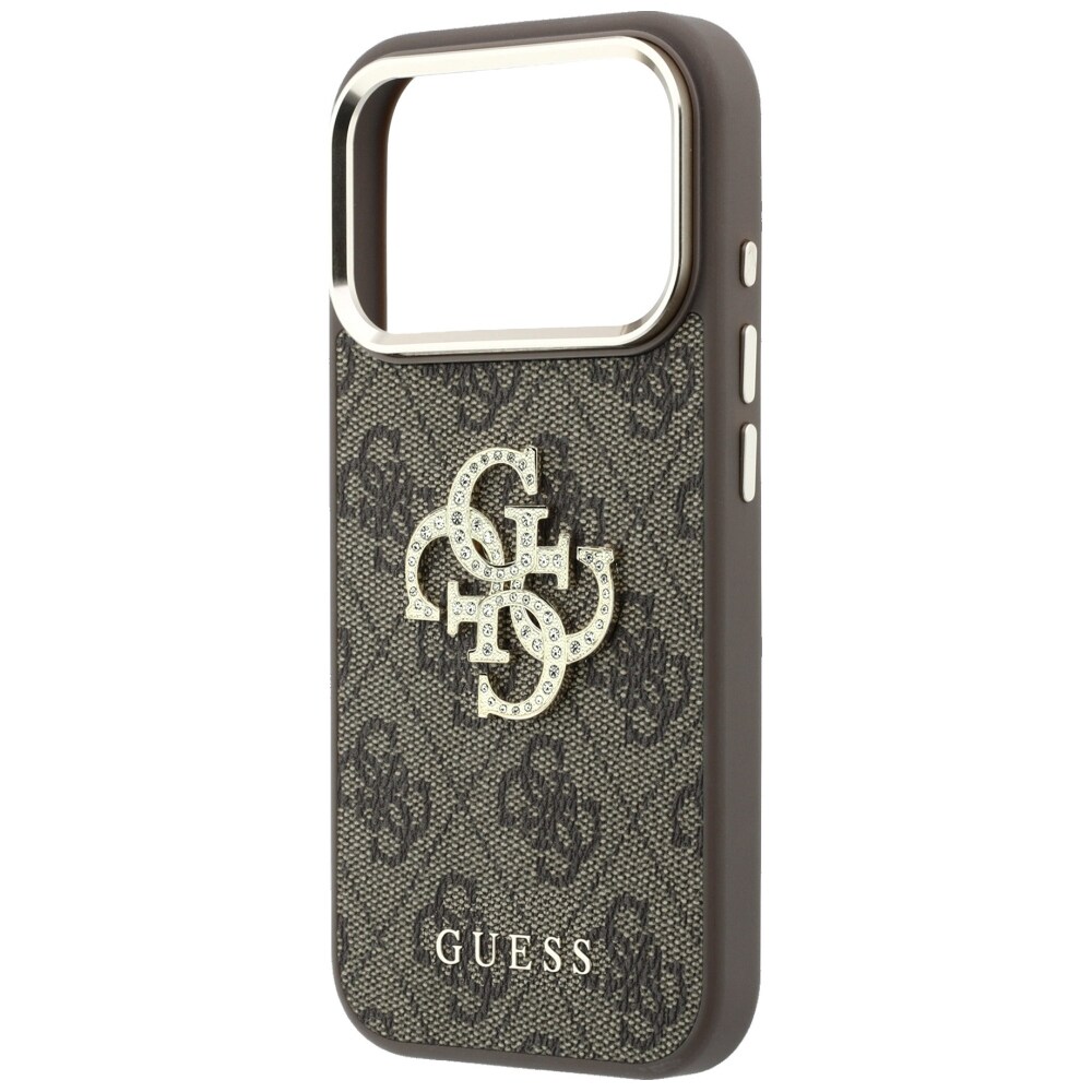 Guess 4G & Big Strass -logokotelo iPhone 17 Pro Max / 18 Pro Max - Ruskea