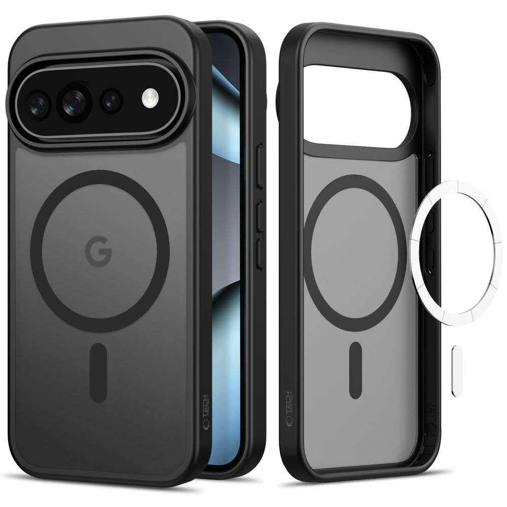 Tech-Protect Magmat MagSafe -suojakotelo Google Pixel 9/9 Pro/10/10 Pro/11/11 Pro – mattamusta