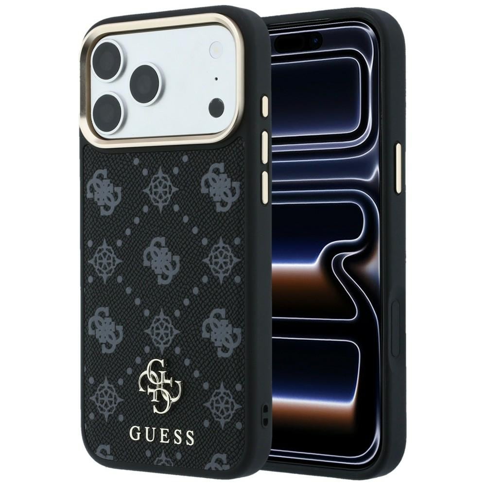 Guess Peony 4G Small Logo MagSafe -suojakotelo iPhone 17 Pro / 18 Pro - Musta
