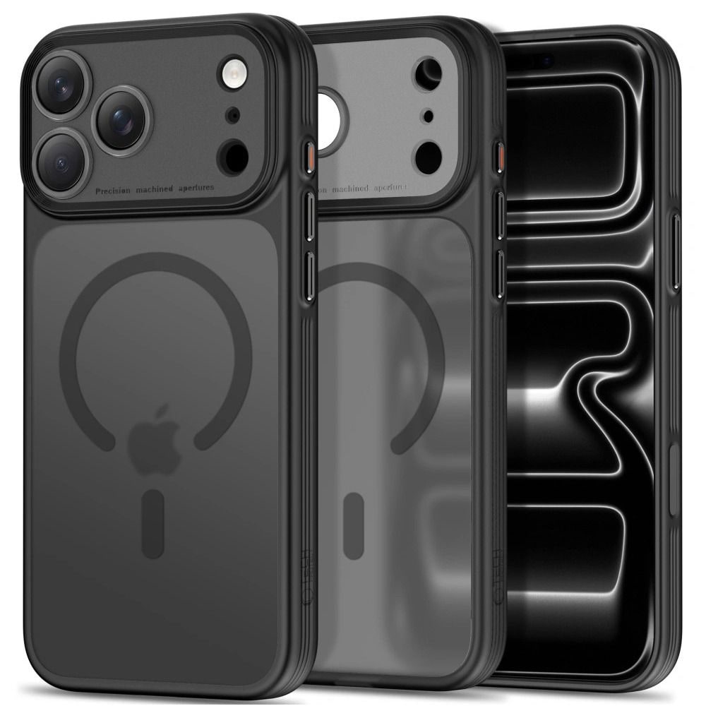 Tech-Protect MagPrime MagSafe CC -suojakotelo iPhone 18 Pro Maxille / 17 Pro Maxille – mattamusta