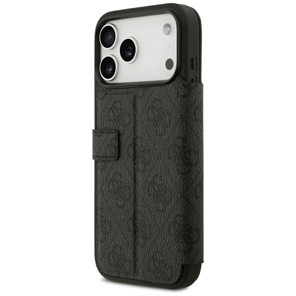 Guess Book 4G -metallilogokotelo iPhone 18 Pro Max / 17 Pro Max - Musta