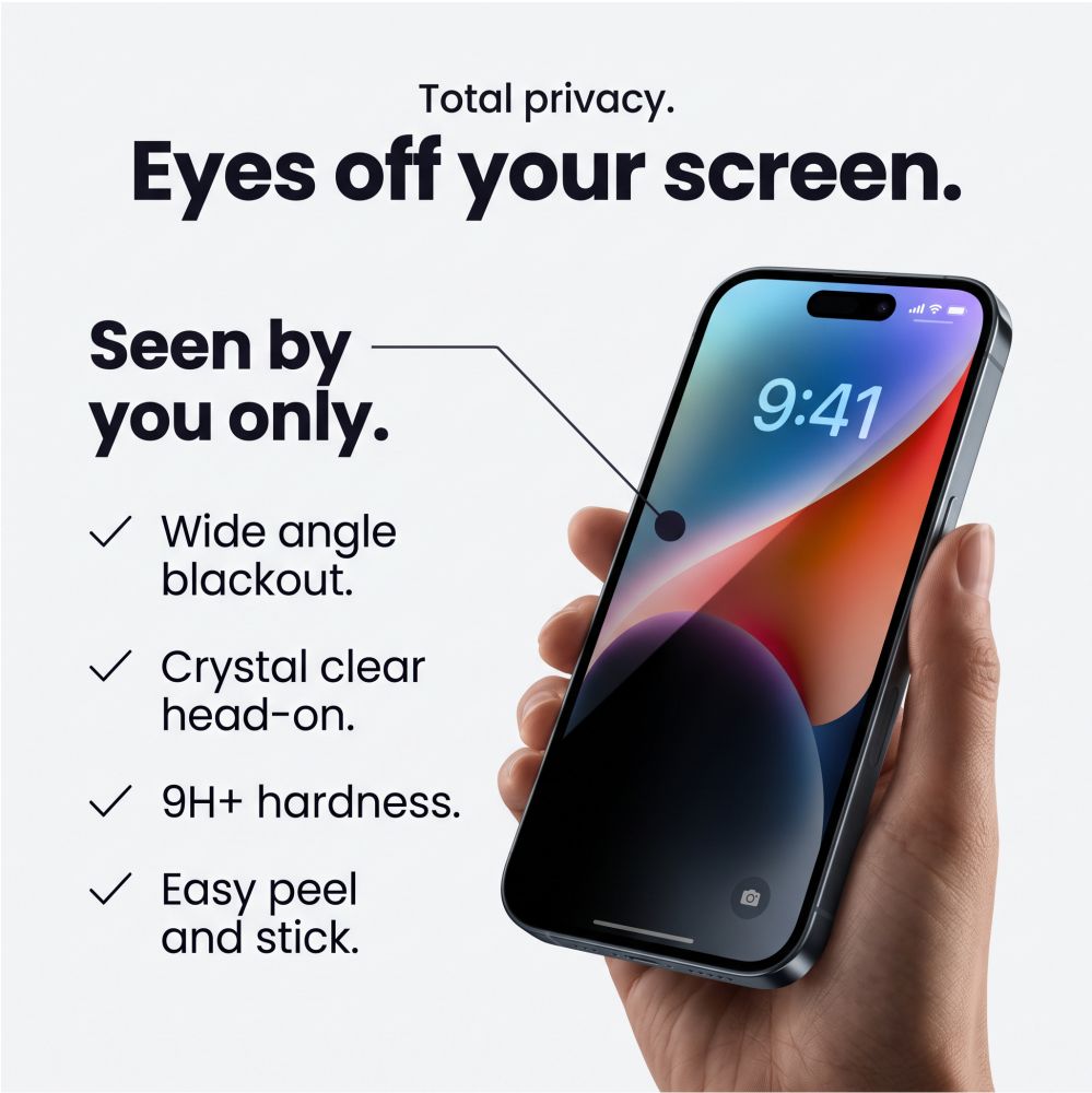 Tech-Protect Glass SPY+ 2 kpl yksityisyyttä suojaava karkaistu lasi iPhone 18 Pro Maxille
